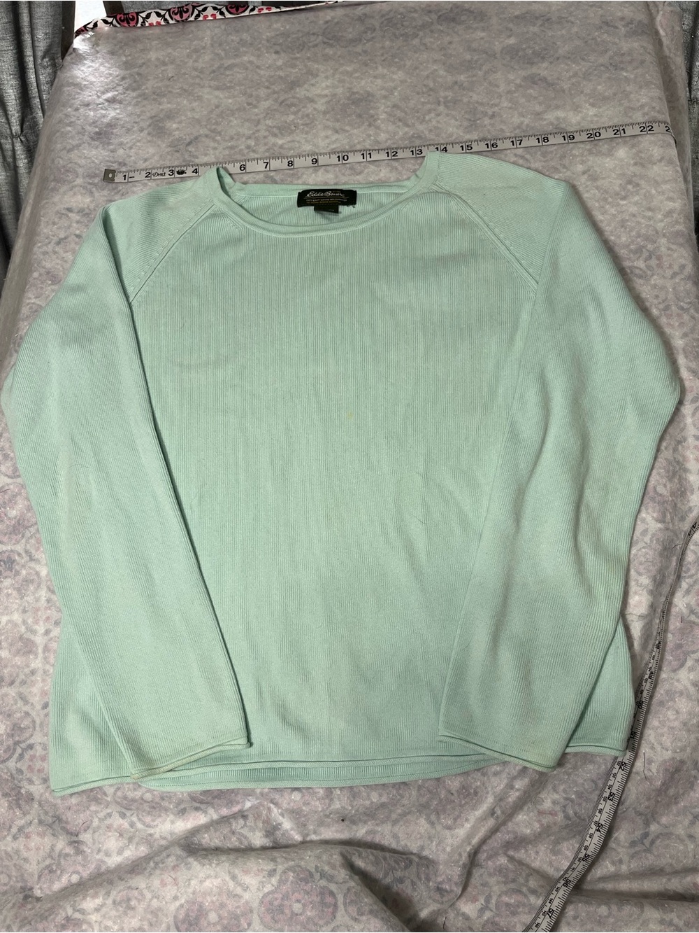 Eddie Bauer Pale Mint Green Crewneck Sweater